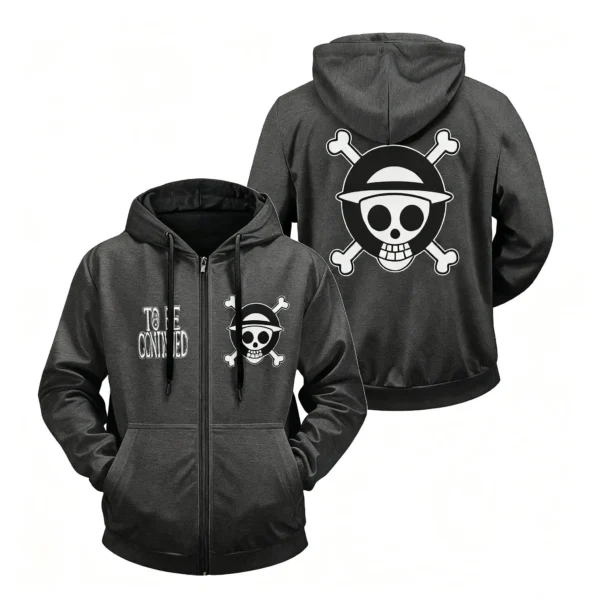 one Piece Anime Zipper Hooded Jacket Men Women Sweatshirt Streetwear Oversize Casual Cartoon Print Long Sleeve Top Autumn Winter