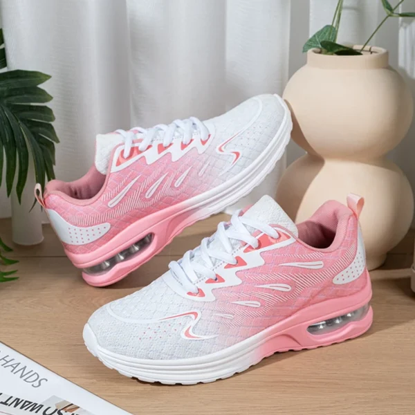 Women's Air Cushion Running Shoes Spring And Summer Low Top Mesh Outdoor Breathable Casual Student Sports Shoes Jogging Shoes