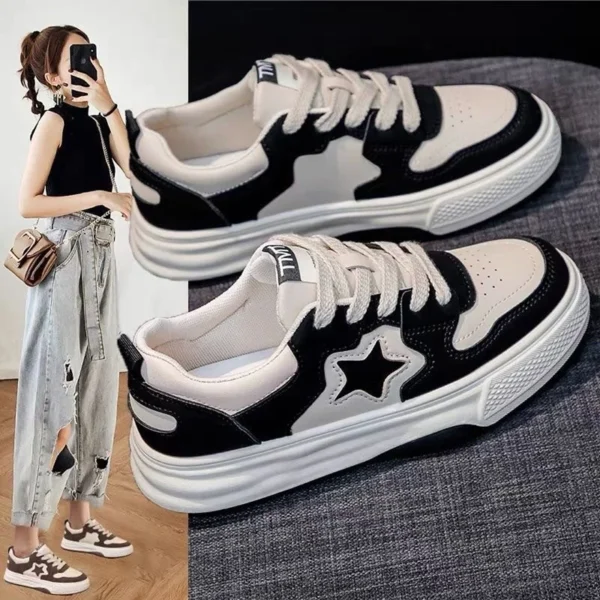 Fashion Casual Star Sport Loafers Women Chunky Sneaker Outdoor Comfort Soft Bottom Anti-slip Board Loafers Athletic Shoes
